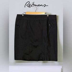 Reitmans, Plus Size Shimmering Black Skirt, 20W